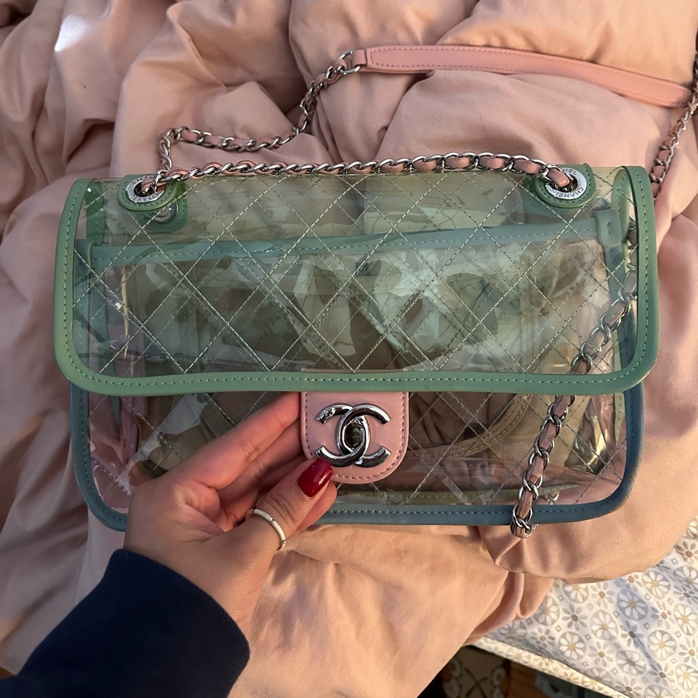 CHANEL flap bag PVC